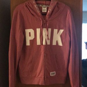 VS Pink zipper sweatshirt